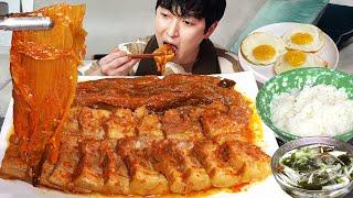 Spicy pork belly kimchi stew! It’s delicious MUKBANG REALSOUND ASMR EATINGSHOW