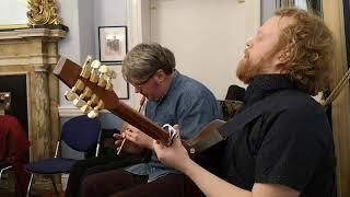 Steve Byrne and Mark Dunlop accompany Francy Devine at his album launch in Dublin