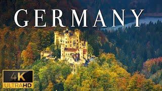 FLYING OVER GERMANY (4K UHD) - Calming Music With Wonderful Natural Landscapes To Relax In Lounge