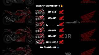 Honda CBR Series Exhaust Sound Comparison|#honda #cbr1000rr #cbr650r #cbr150r #cbr250rr #cbr500r