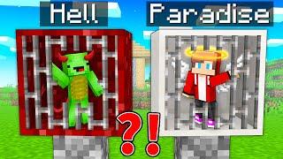 Mikey HELL vs JJ PARADISE Tiny PRISON Survival Battle in Minecraft ! - Maizen