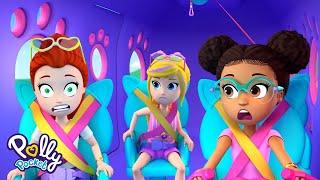 Polly, Lila & Shani are Cruisin' in Style on The Kitty Plane! | Polly Pocket | Adventure Studio Ep.1