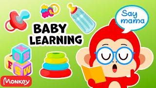 Baby Learning With Monkey Junior  First Words, Songs and Nursery Rhymes for Babies  Toddler Videos