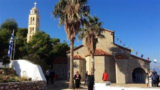 Patron Saint Day on Hydra Island Greece