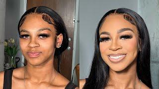 Soft Natural Glam Client Makeup Tutorial | WOC makeup | Halle J