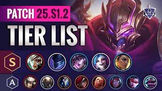 TIER LIST UPDATES for Patch 25.S1.2 (15.2) League of Legends Season 2025