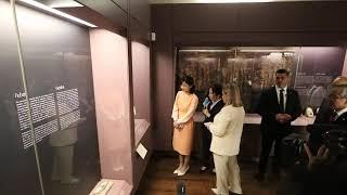 Corfu Museum of Asian Art. Princess Kako accompanied by the  Director of the Museum Despina Zernioti