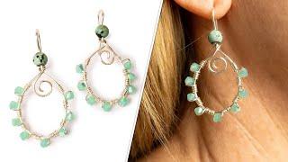 Wire Hoop Earrings - DIY Jewelry Making Tutorial by PotomacBeads