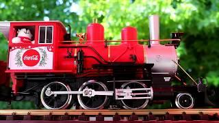 A Coca Cola delivery by model train