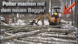 Mini-Bagger vs. Bulldog und Seilwinde! Was ist besser zum rücken und Polter machen?