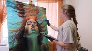 Hyperrealism Underwater Portrait Time Lapse - “Faith”