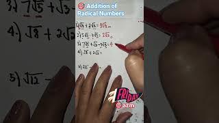 Addition of Radical Numbers 