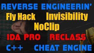 Reversing Engineering FlyHack Tutorial NoClip IDA pro Cheat Engine C++