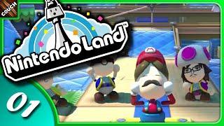 MARIO CHASE! | Nintendo Land 5 PLAYER GAMEPLAY Episode 1 | Couch Play