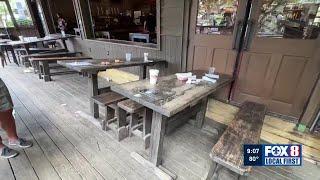 Patio buckles at New Orleans sports bar during packed Saints game