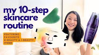 10 STEP NIGHTLY SKINCARE ROUTINE JAPANESE KOREAN SKINCARE Currentbody LED mask