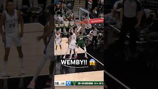 Wemby with back-to-back blocks on Giannis! ‍️