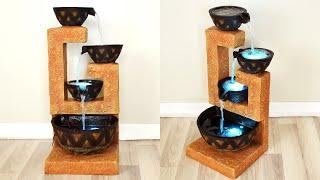 DIY Cement Waterfall Fountain  Easy Concrete Projects