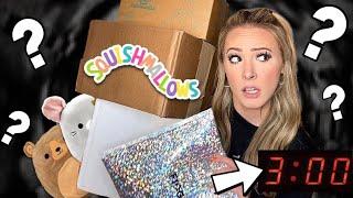 OPENING MYSTERY SQUISHMALLOWS, SLIME, & FIDGET PACKAGES AT 3 AM 🫣 (GONE WRONG)