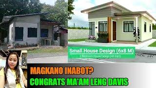 Small House Design ( 6x8 ) 2Bedroom House Design ( 48sqm )OFW SIMPLE HOUSE,Congrats Ma'am Leng Davis