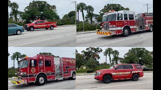 Palm Beach County Fire Rescue Battalion Chief 19, Engine 16, EMS 19, Squad 19 Responding!!