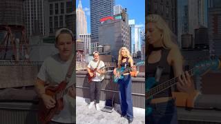 Jamming with Blu DeTiger on a NYC rooftop