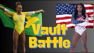  Insane! Simone Biles and Rebecca Andrade -side by side vault battle