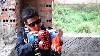 LTT NERF WAR : Nerf gun fight | criminal vs swat police officer hindi dubbed