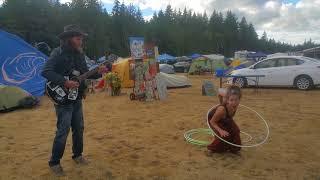 Pamhoops and Jeremiah McCoy at the Subdued Stringband Jamboree