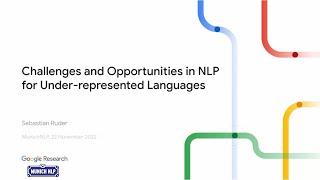 NLP for Under-Represented Languages - Sebastian Ruder | Munich NLP Hands-on 009