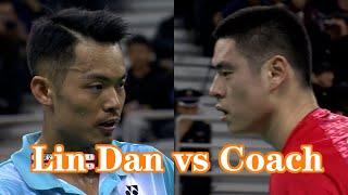 A niche but exciting match when Lin Dan meets his chaperone！林丹的陪练太狠了，不计代价强攻，最终抽筋退赛！2016羽超联赛林丹vs周文龙