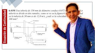  Ecuacion de continuidad EJERCICIOS resueltos | Mecánica de Fluidos