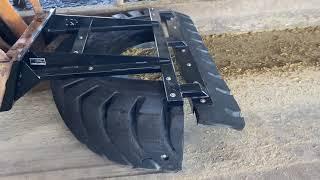 Rubber Tire Manure and material scraper