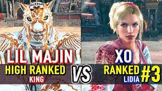 T8  LIL MAJIN (High Ranked King) vs XO (#3 Ranked Lidia)  Tekken 8 High Level Gameplay