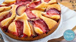 Йогуртовый Пирог с Сочными Сливами - без миксера и взбивания! | Yogurt Plum Cake - easy recipe