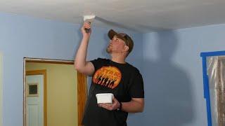 How To Prep A Ceiling For Paint For Beginners  - The Family Room Remodel Part 13