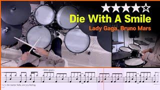 [Lv.17] Die With A Smile - Lady Gaga, Bruno Mars | Drum cover with sheet music