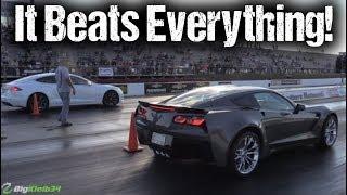 Tesla STUNS Hellcat, Corvette Z06, More (Drag Racing Compilation)