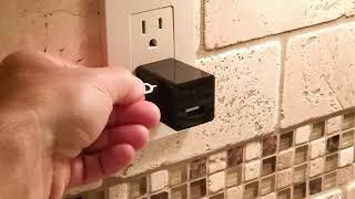 LookCam Phone Adaptor with Spy Camera. Hidden camera on the wall.