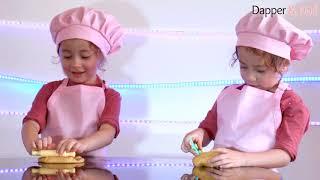 Dapper&Doll Light Pink Kids Apron & Chef Hat