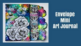 Mixed Media Art Journal Tutorial- Envelope Mini Art Journal