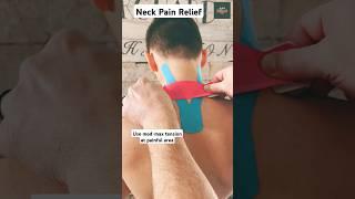 Try this!! Kinesiology Taping technique for neck pain relief #pain #neck #whiplash