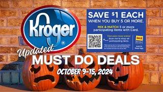 *WOW* Kroger UPDATED Must Do Deals for 10/9-10/15 | New Mega Sale Deals + MORE