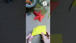 How to make Paper Star ⭐ | Room Decorations Idea #Shorts #decorationideas  #starcraft