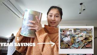 1 YEAR MONEY SAVING CHALLENGE!! I CAN'T BELIEVE I SAVED THIS MUCH!!