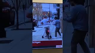 News reporter chases trolls #lol