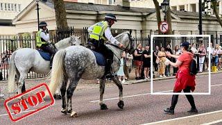 RUDE ARROGANT WOMAN CONFRONTS POLICEMAN IN RESTRICTED STERILE ZONE