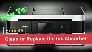 Clean or replace the ink absorber box on a Brother printer - Fix Error 46 on MFC or DCP