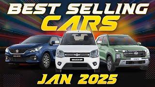 Top 25 Best-Selling Cars in India January 2025 | WagonR, Baleno, Creta, Swift, Punch