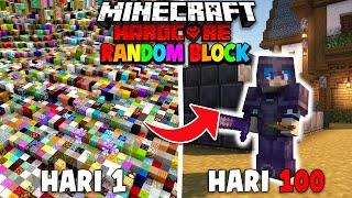 100 Hari di Minecraft Hardcore RANDOM BLOCK